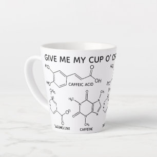 Caneca De Café Latte Café Molecules Cup O'Chemicals Latte Personalizad