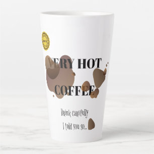 Caneca De Café Latte Café Muito Quente