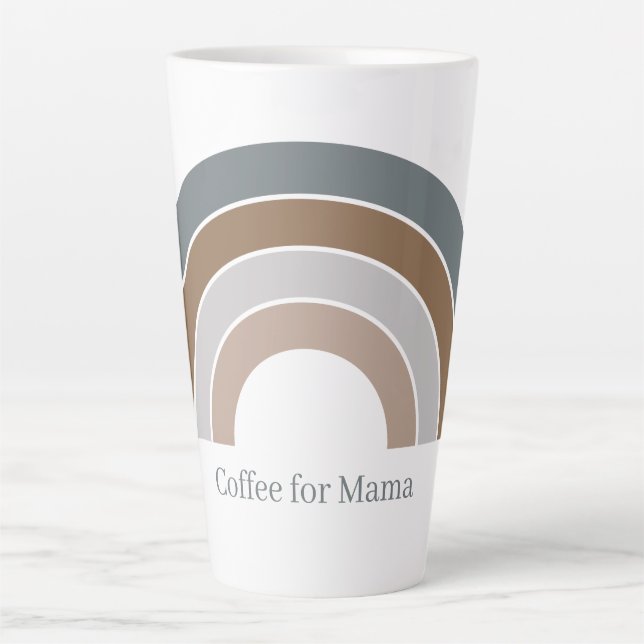 Caneca De Café Latte Café para Mama Rainbow Mug (Frente)