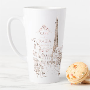 Caneca De Café Latte Cafe Paris