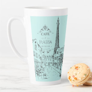 Caneca De Café Latte Cafe Paris Latte Mug