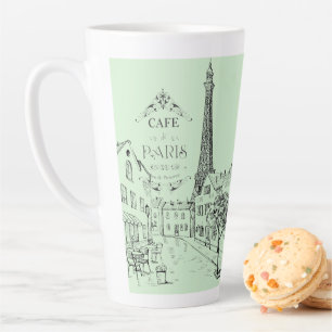 Caneca De Café Latte Cafe Paris Latte Mug
