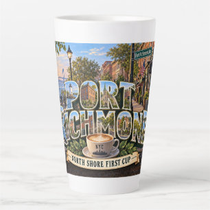 CANECA DE CAFÉ LATTE CAFÉ PORT RICHMOND STATEN ISLAND NYC