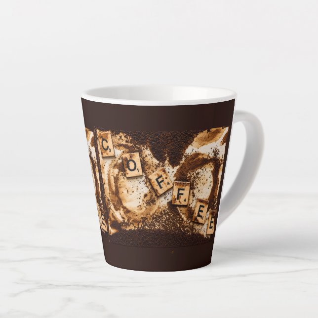 Caneca De Café Latte Café sobre Café (Ângulo direito)