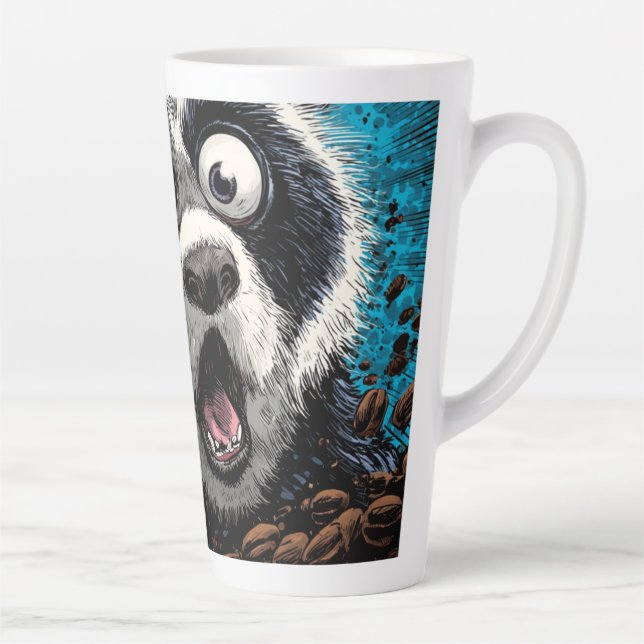 Caneca De Café Latte Caffeinated Panda (Direita)