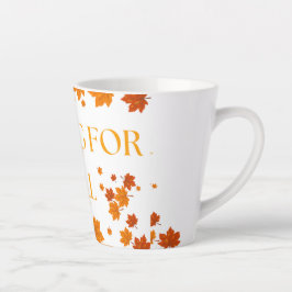 Caneca De Café Latte Caindo no outono