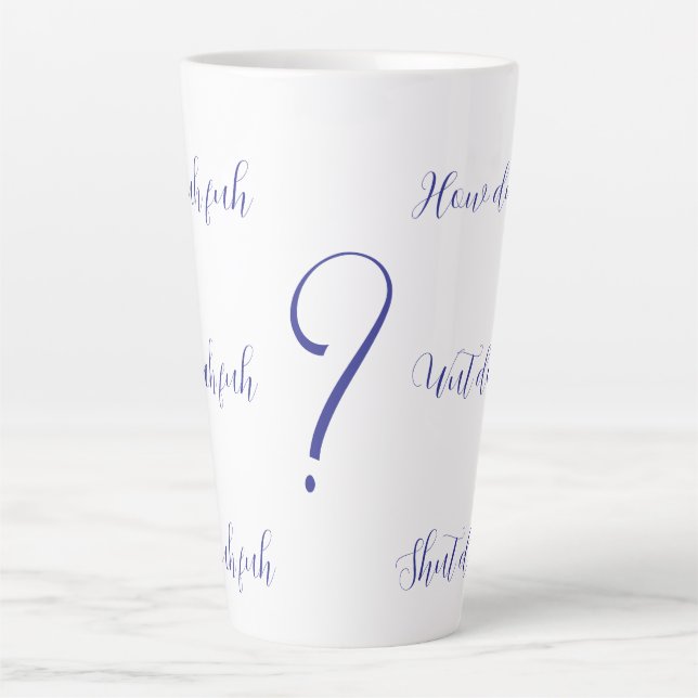 Caneca De Café Latte Cala a Boca, Cara (Frente)