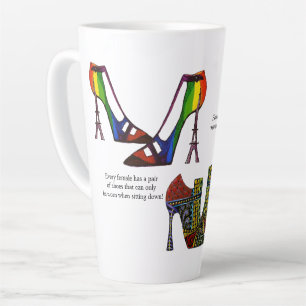 Caneca De Café Latte Calçados, Calçados e inicialização de altura
