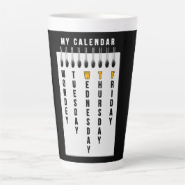 Caneca De Café Latte Calendário de Programadores