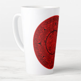 Caneca De Café Latte Calendário maia do Aztec Sun Stone mexicano 2