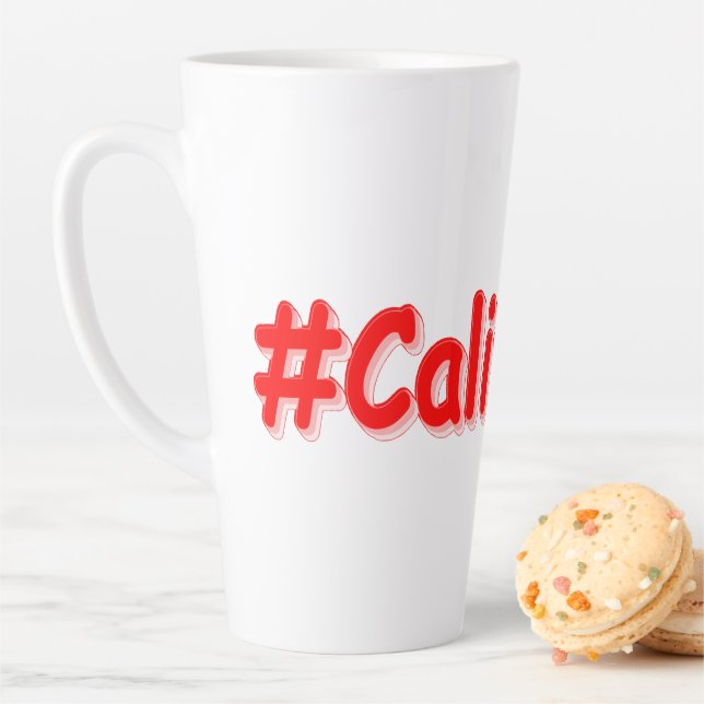 Caneca De Café Latte "Califórnia" Design. Comprar Agora (In Situ)