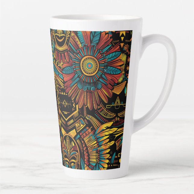 Caneca De Café Latte Cama De Alta Latte De Aztec (Direita)