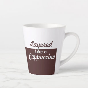 Caneca De Café Latte Camadas como um Cappuccino