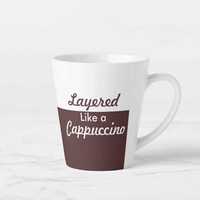 Caneca De Café Latte Camadas como um Cappuccino (Direita)