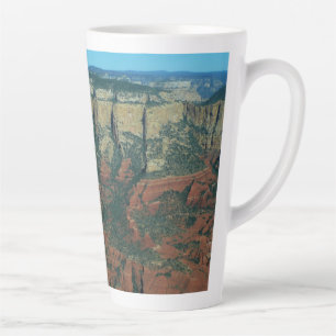 Caneca De Café Latte Camadas de Rochas Vermelhas na Arizona de Sedona