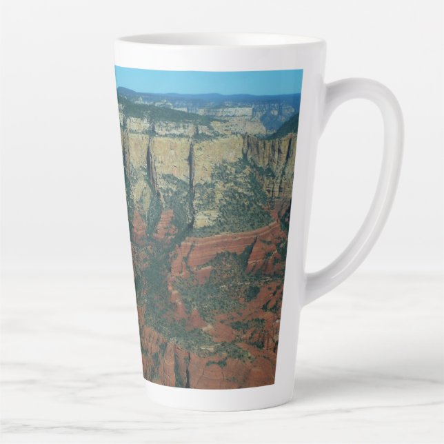 Caneca De Café Latte Camadas de Rochas Vermelhas na Arizona de Sedona (Direita)
