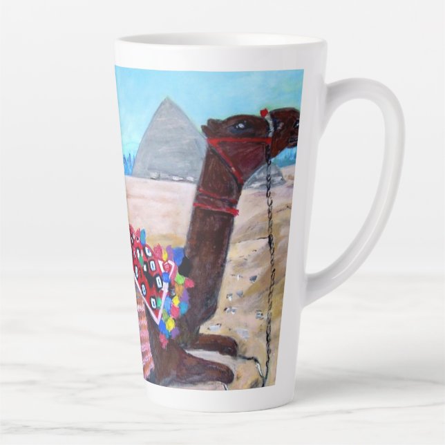 Caneca De Café Latte Camel Rides em Giza, Latte Mug (Direita)