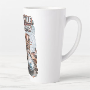 Caneca De Café Latte Caminhar um monte em meus Calçados - Russo Inspira