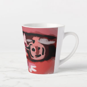 Caneca De Café Latte Caminho da raposa e da abóbora de Jack