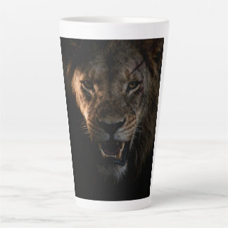 Caneca De Café Latte camisa com um leão