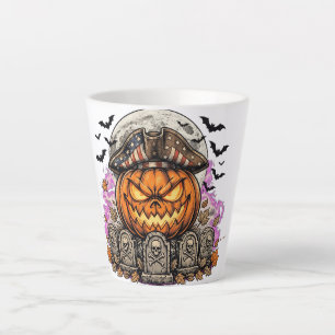 Caneca De Café Latte Camisa de Halloween Patriótica Abóbora ou Travessu