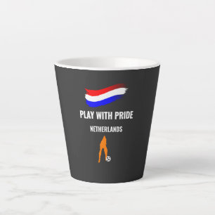 Caneca De Café Latte Camisa do Orgulho do Futebol da Holanda 2026
