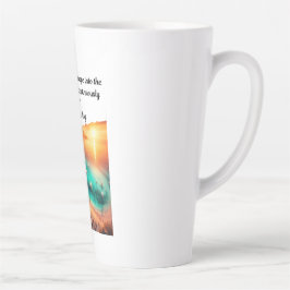 Caneca De Café Latte Camisa T de escape sunset