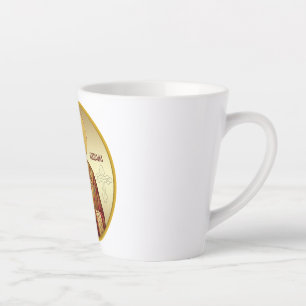 Caneca De Café Latte Camiseta de ícone ortodoxo de São Nicolau