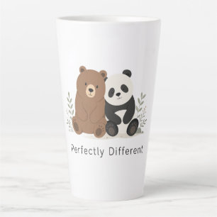 Caneca De Café Latte Camiseta de Inclusão da Neurodiversidade do Urso &
