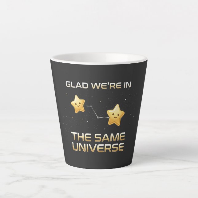 Caneca De Café Latte Camiseta do Dia do Melhor Amigo: Celestial Same Un (Frente)