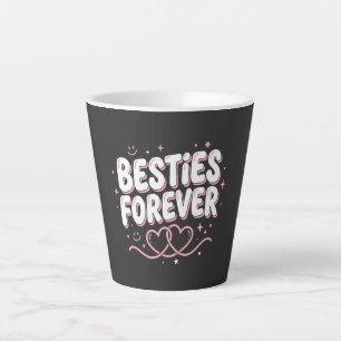 Caneca De Café Latte Camiseta do Dia do Melhor Amigo: Melhores Amigas P