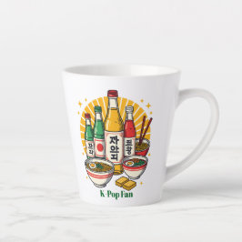 Caneca De Café Latte Camiseta Estampa Peito Cultura Pop Coreana Vidro C