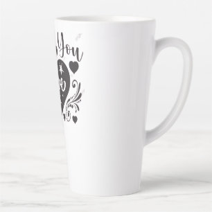 Caneca De Café Latte Camiseta feminina gráfica ADOM "Say You Love Me"