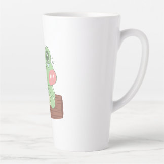 Caneca De Café Latte Camiseta Infantil de Sapo Chorando Fofo | Sapo Ado