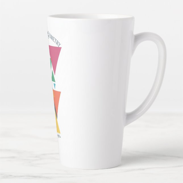 Caneca De Café Latte Camiseta Manga Longa ADOM Geometric Art (Direita)