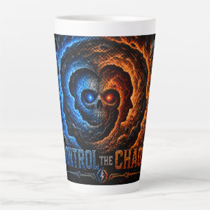 Caneca De Café Latte Camiseta Master the Mayhem Control the Spiral – 3D