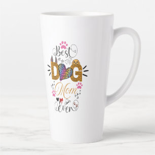 Caneca De Café Latte Camiseta Melhor Mãe de Cachorro do Mundo – Estampa