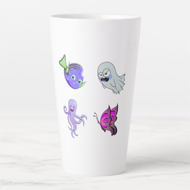 Caneca De Café Latte Camisetas, Camisas Masculinas (Frente)