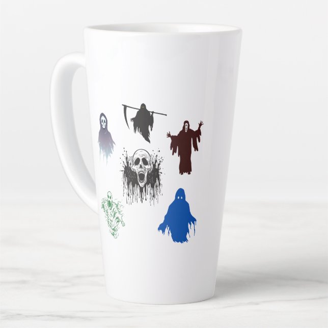 Caneca De Café Latte Camisetas, Camisas Masculinas, Camisas Fantásticas (Ângulo esquerdo)