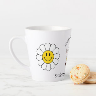 Caneca De Café Latte Camomile Flower Cute Trendy Morning Café