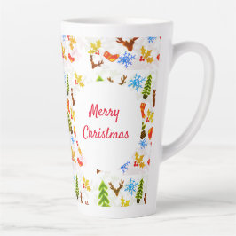 Caneca De Café Latte Campanha de festividades de natal de Mug