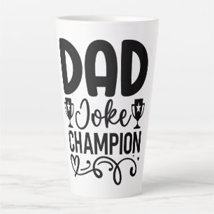 Caneca De Café Latte Campeão da Piada pai Presente no Dia do Pai Engr