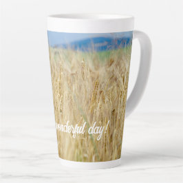 Caneca De Café Latte Campo amarelo