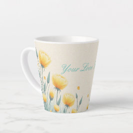 Caneca De Café Latte Campo de amor sem fim