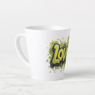 Caneca De Café Latte Campo de grafite do amor sem fim