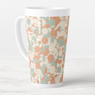 Caneca De Café Latte camuflagem abstrata