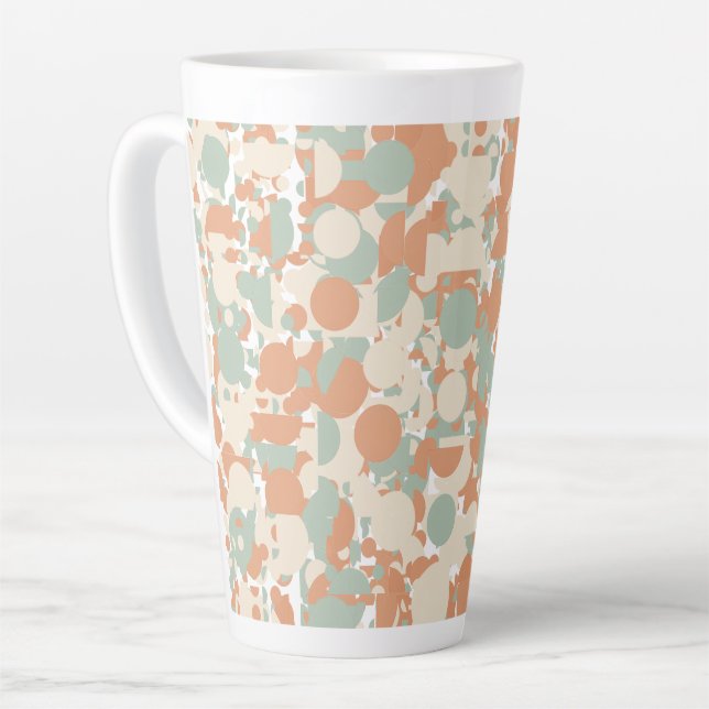 Caneca De Café Latte camuflagem abstrata (Ângulo esquerdo)