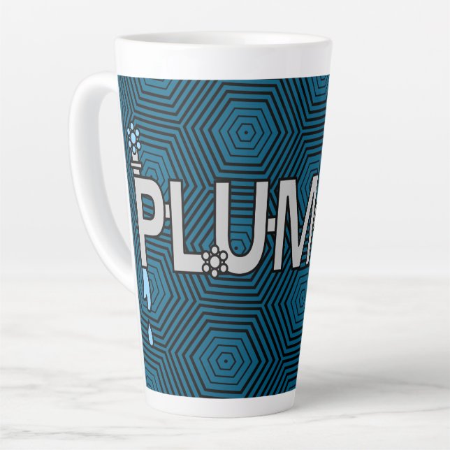Caneca De Café Latte Canalizações (Ângulo esquerdo)
