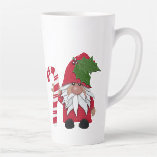 Caneca De Café Latte Candy Cane Christmas Gnomo
