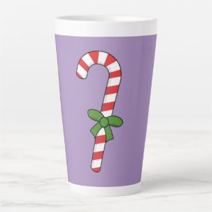 Caneca De Café Latte Candy Cane com Faixa Verde